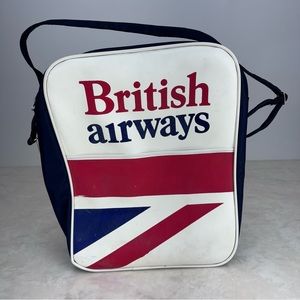 Vintage British Airways Vinyl Carry-on Bag